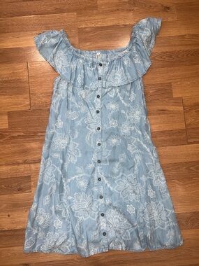 Mudd Light Blue Paisley Print Blouse